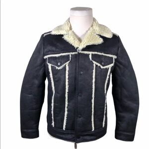 Asos Sherpa Lined and Trimmed Black Jacket